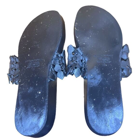 Ali MacGraw Wren Black Braided Leather Slide on Sandal NWOB Size 10 - Picture 11 of 11